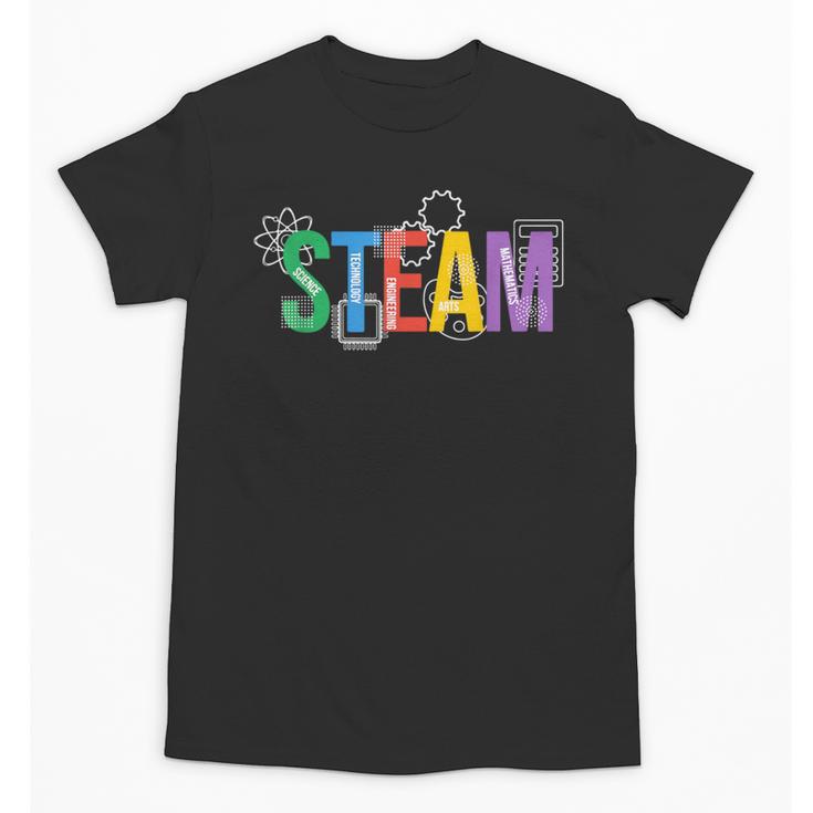 Colorful Steam Letters For Steam Program Teacher And Student Unisex T-Shirt