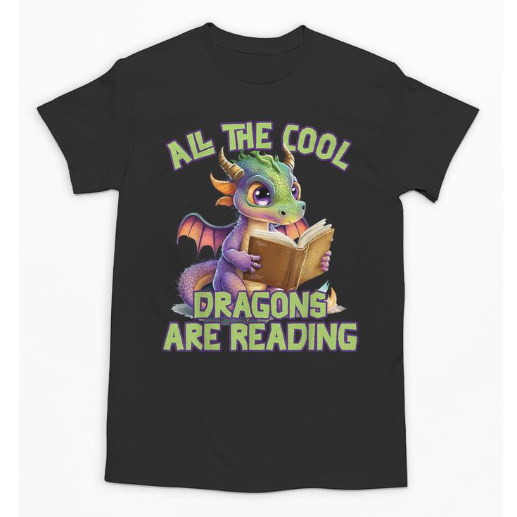 All The Cool Dragons Are Reading Dragon Teacher Unisex T-Shirt
