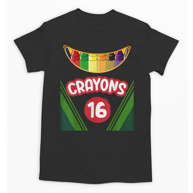 Crayon Box Fun Teacher Student Crayon Squad Halloween 2023 Unisex T-Shirt