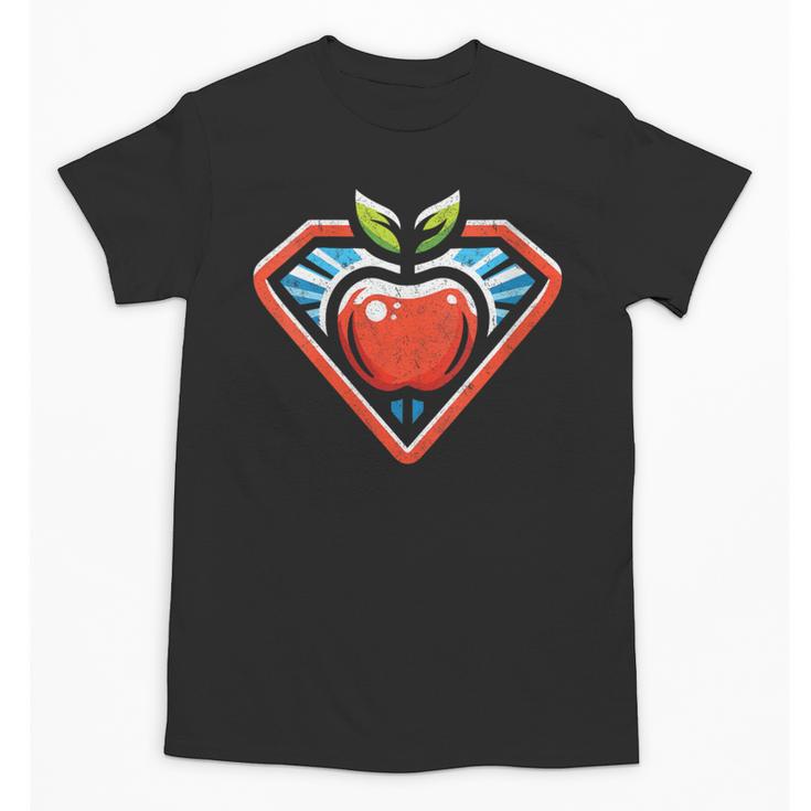 Cute Distressed Super Teacher Superhero Apple Unisex T-Shirt