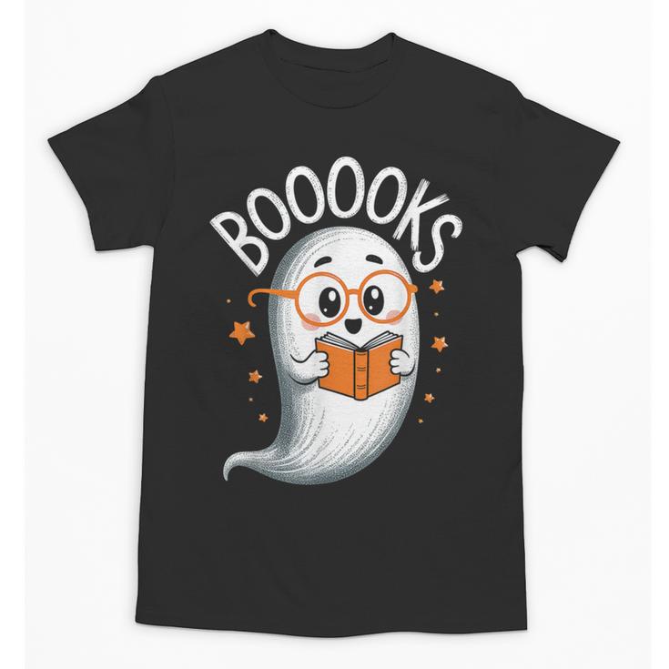 Cute Ghost Book Reading Halloween Teacher Unisex T-Shirt
