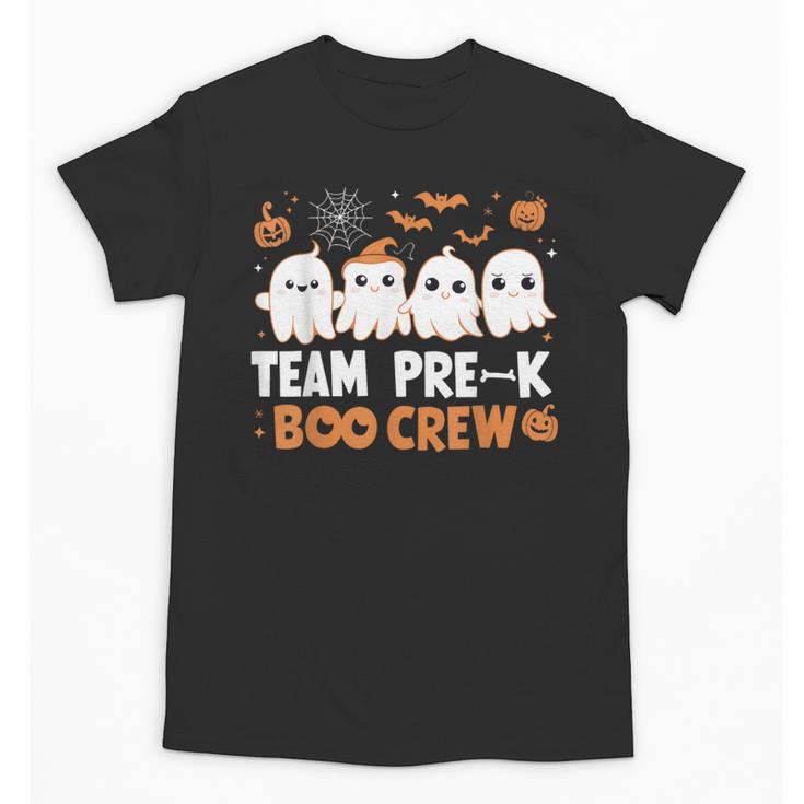 Cute Ghosts Pre-K Boo Crew Teachers Halloween Party Team For Men Women Kids Unisex T-Shirt