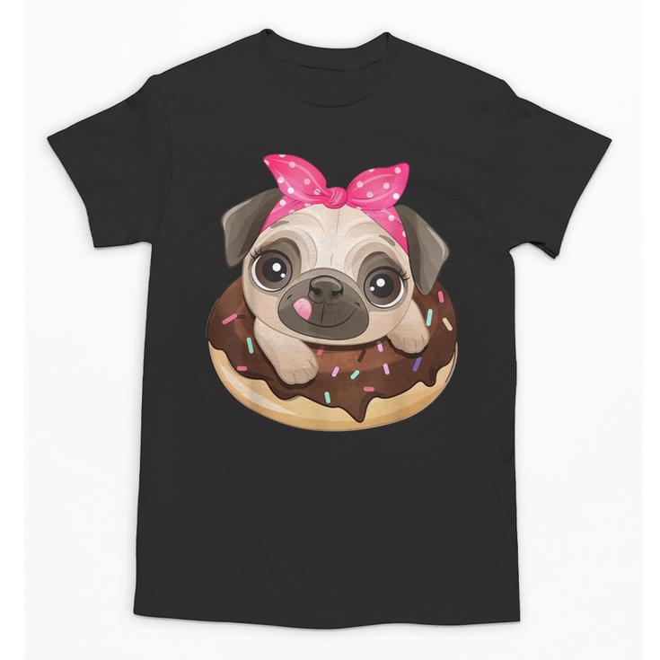 Cute Pug Shirt Donut Girls Dog Unisex T-Shirt