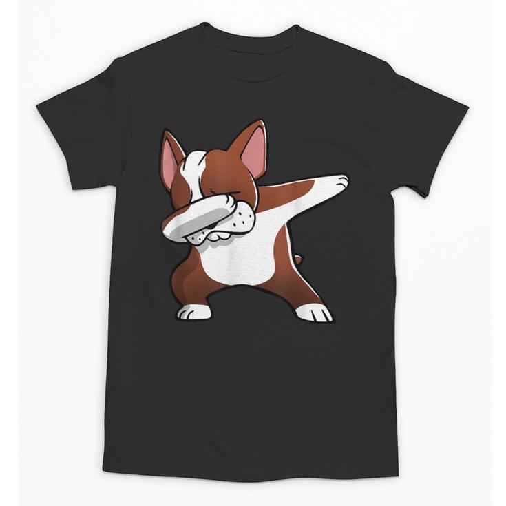 Dabbing Red Boston Terrier Dab Dance Dog Men Women Kids Unisex T-Shirt