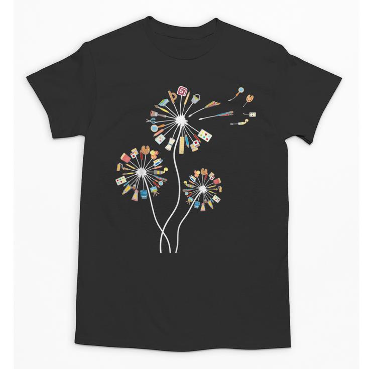 Dandelion Art Shirt For Artist Or Art Teacher Creative Art Unisex T-Shirt