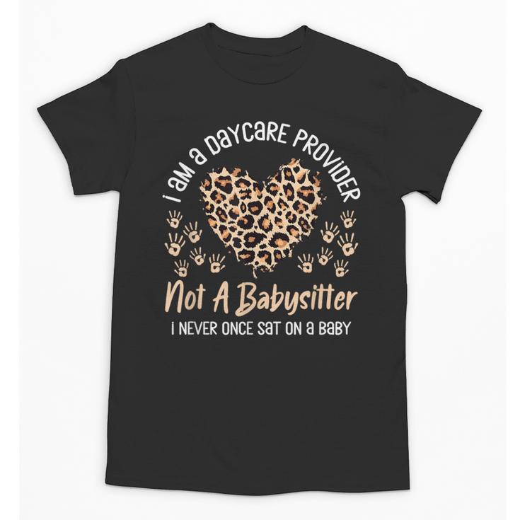Daycare Provider Teacher Childcare Worker Leopard Heart Fun Unisex T-Shirt
