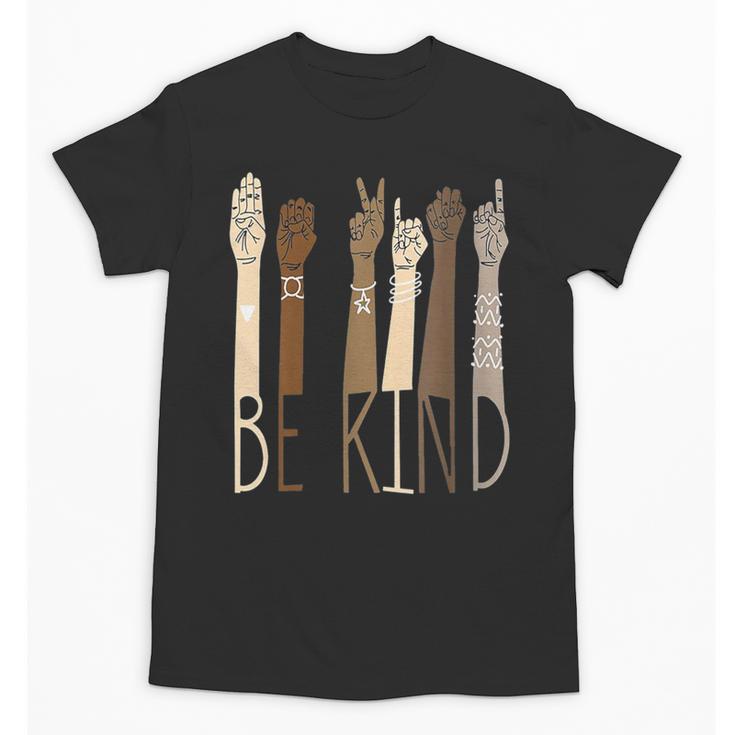 Deaf Be Kind Sign Language Hand Talking Teachers Interpreter Unisex T-Shirt