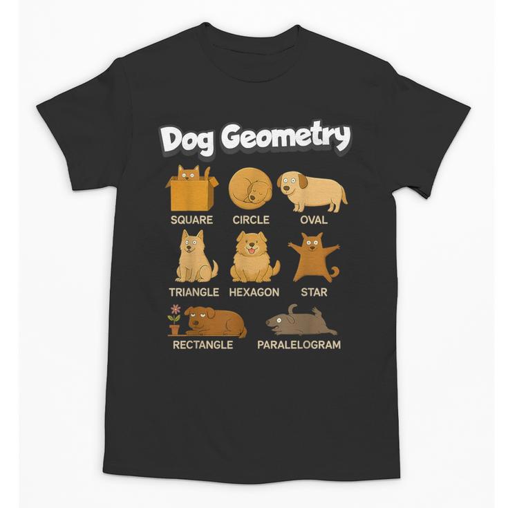 Dog Geometry Math Teacher Back To School STEM Humor Unisex T-Shirt