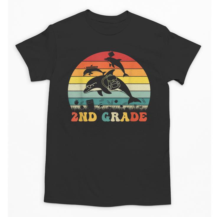 Dolphin Second Grade Back To School Teacher Student Unisex T-Shirt