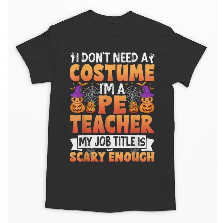 I Don't Need a Costume I'm a Pe Teacher Retro Halloween Unisex T-Shirt