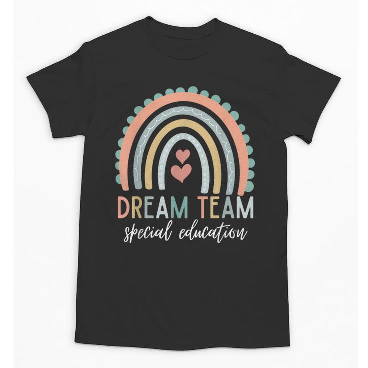Dream Team Special Education Teacher ED SPED Squad Rainbow Unisex T-Shirt