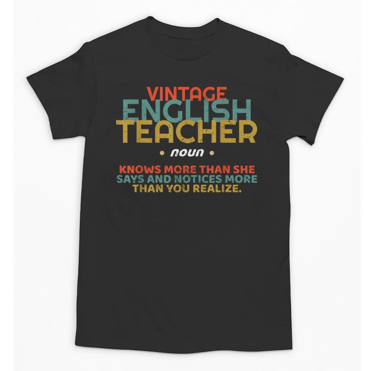 ENGLISH TEACHER Definition Vintage Tee T-Shirt Unisex T-Shirt