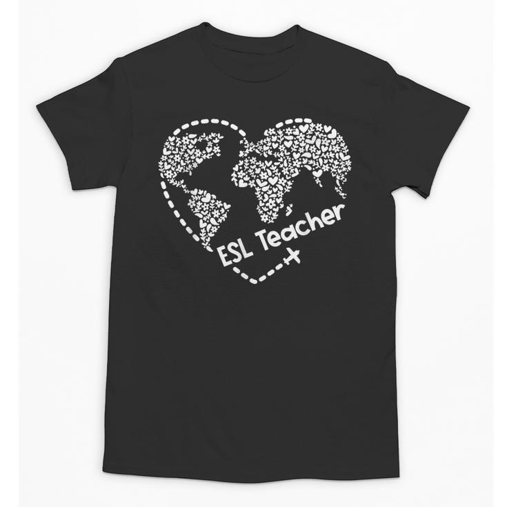 ESL Teacher ESOL Student Cute Heart Shape English Teacher Unisex T-Shirt