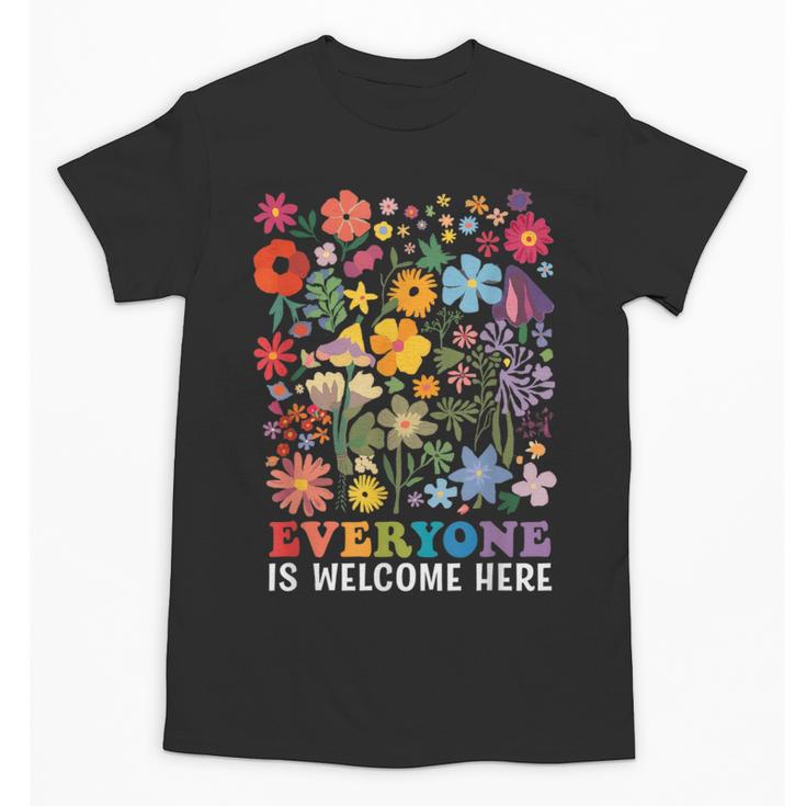 Everyone Is Welcome Here Tshirt Idaho Teacher Support Retro Unisex T-Shirt