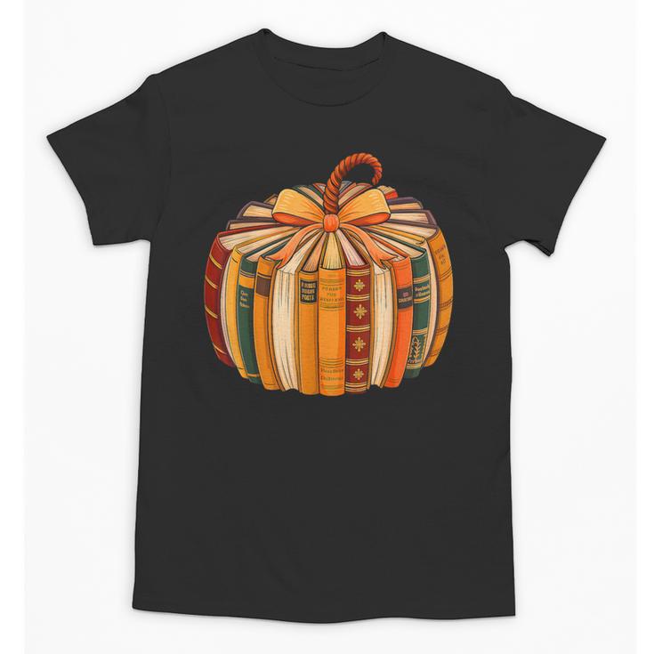 Fall Book Halloween Costume Autumn Pumpkin Teacher Kids Unisex T-Shirt