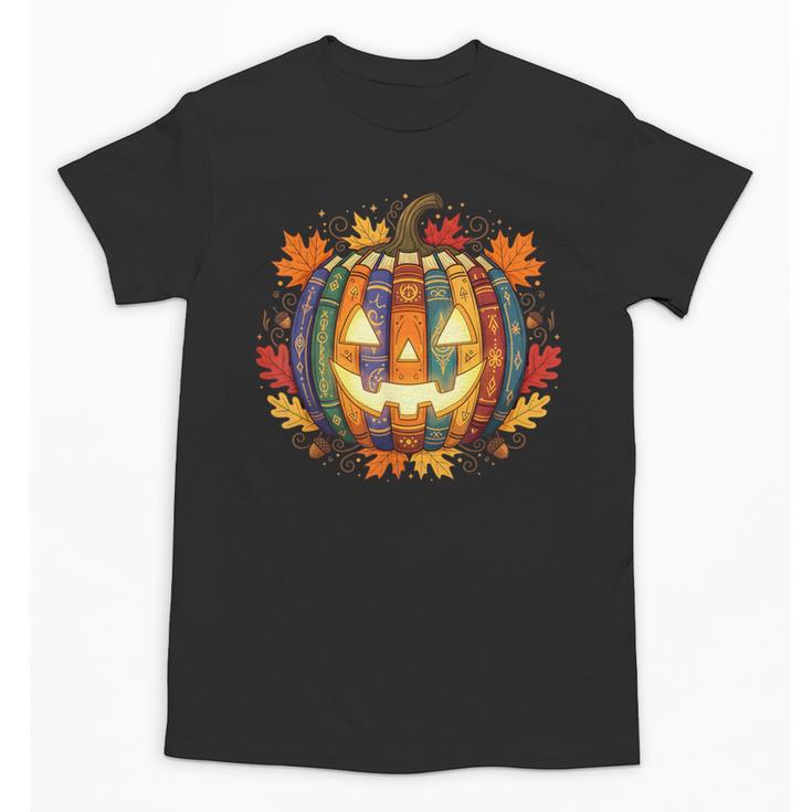 Fall Pumpkin Book Lover Spooky Librarian Teacher Halloween Unisex T-Shirt, trending gift Fall Pumpkin Book Lover Spooky Librarian Teacher Halloween Unisex T-Shirt, trending gift