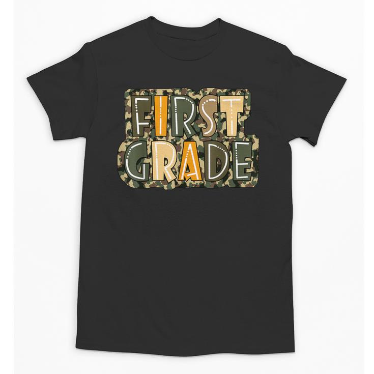 First 1St Grade Camo Camouflage Boy Teacher Back To School Unisex T-Shirt