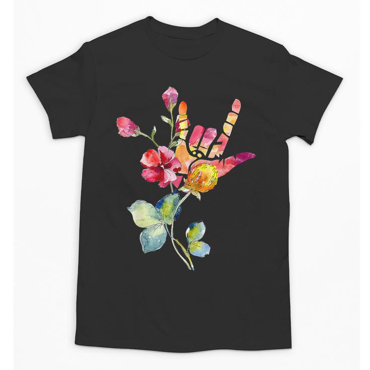Flower American Sign Language ASL Teacher Teaching Deaf Unisex T-Shirt, trending gift Flower American Sign Language ASL Teacher Teaching Deaf Unisex T-Shirt, trending gift