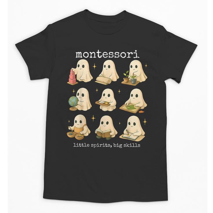 Ghosts Halloween Montessori Teacher Educator Costume Unisex T-Shirt