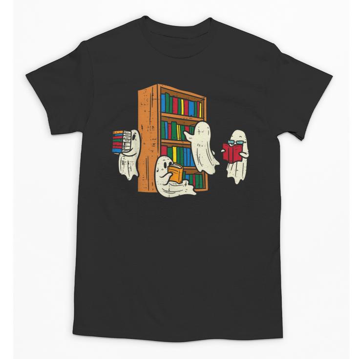 Ghosts Reading Books Teacher Halloween Librarian Boooks Unisex T-Shirt