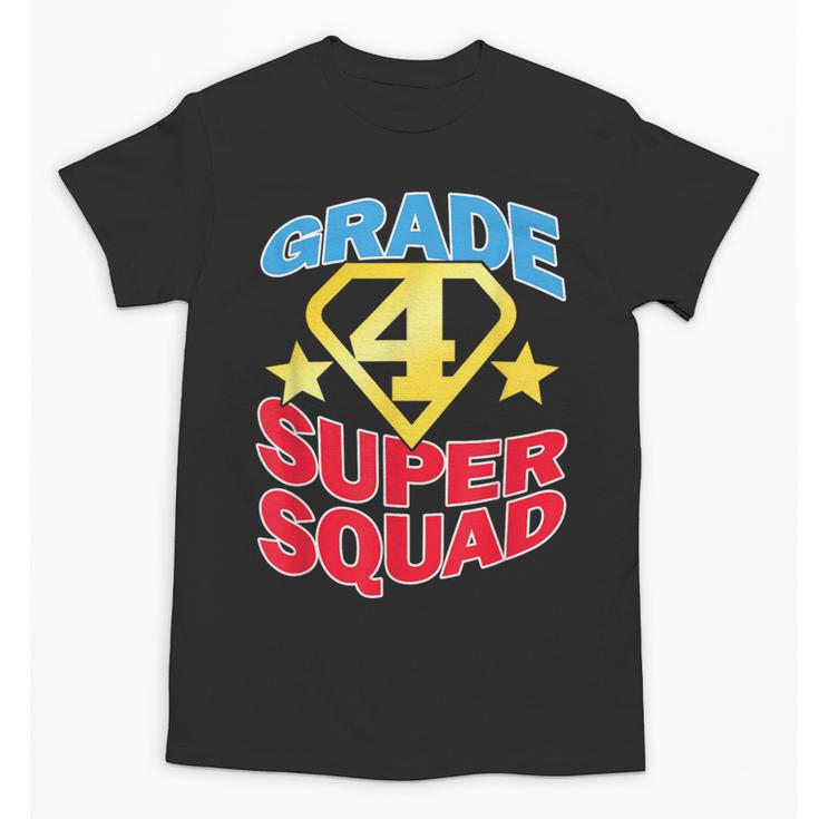 Grade 4 Super Squad Superhero Teacher Team Unisex T-Shirt