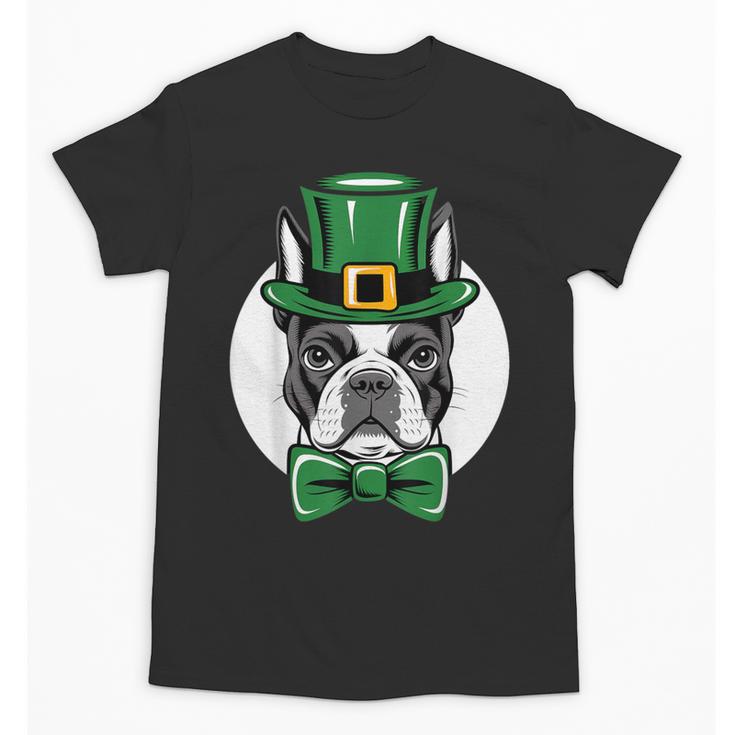 Green Boston Terrier Shamrock St Patricks Day Boston Terrier Unisex T-Shirt