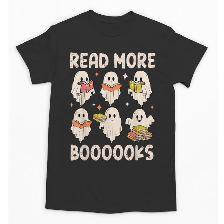 Groovy Halloween Ghost Read More Boooooks Librarian Teacher For Men Women Kids Unisex T-Shirt