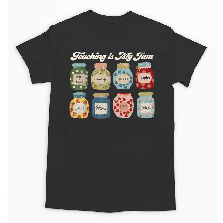 Groovy Teaching Is My Jam Teacher Appreciation Unisex T-Shirt