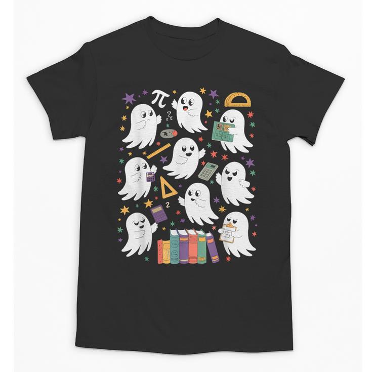 Halloween Math Teacher Ghost Math Teacher Spooky Halloween Unisex T-Shirt