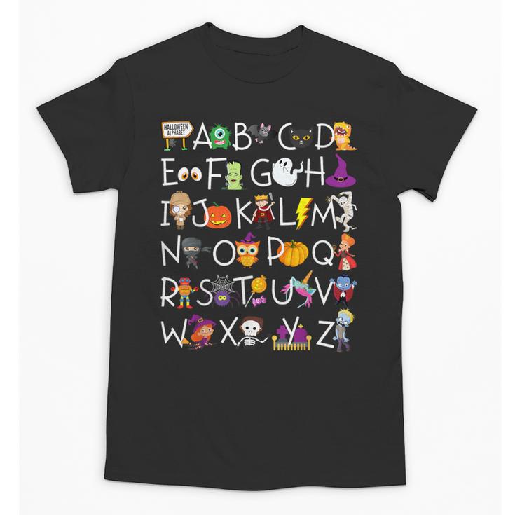 Halloween Nursery Teacher Shirt Halloween Alphabet Unisex T-Shirt