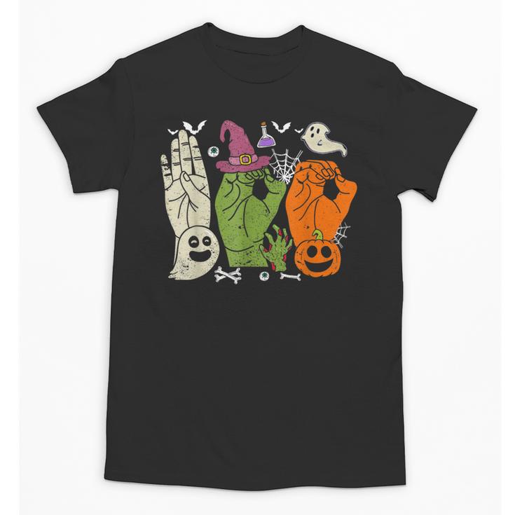 Halloween SPED Teacher Boo In ASL Boo Hands Sign Language Unisex T-Shirt
