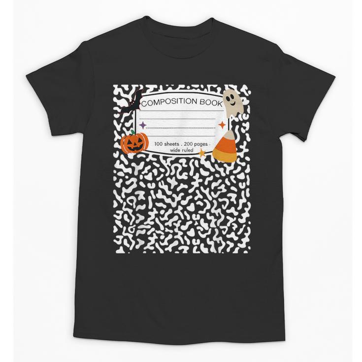 Halloween Teacher Composition Book Notebook Matching Group Unisex T-Shirt