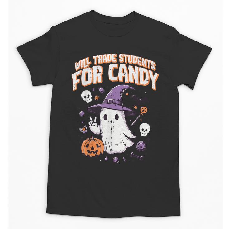 Halloween Teacher Trade Students For Candy Costume Women Unisex T-Shirt