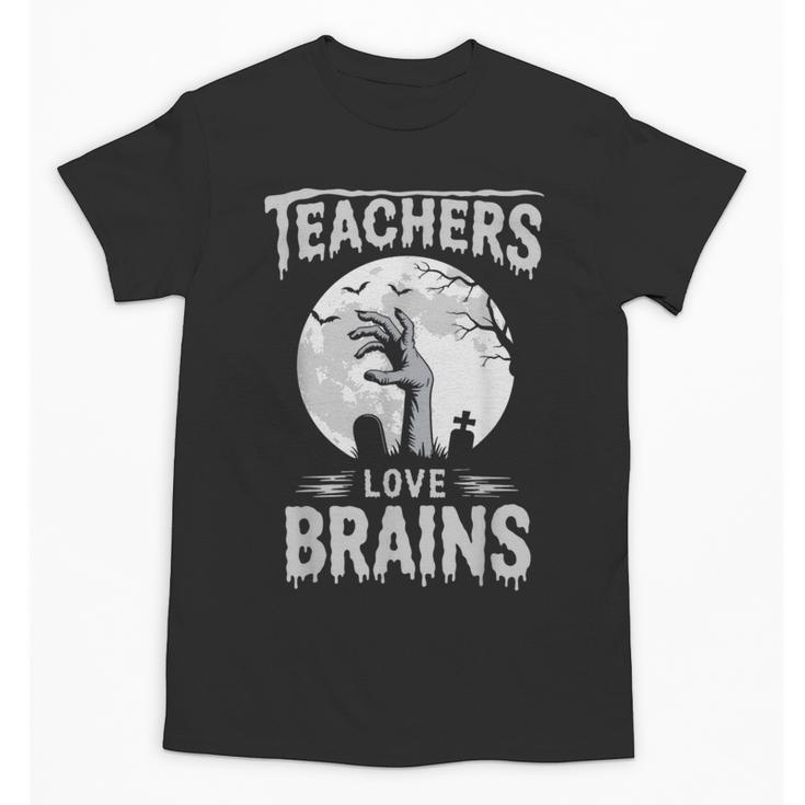 Halloween Teacher Tshirts Zombie Teachers Love Brains Unisex T-Shirt