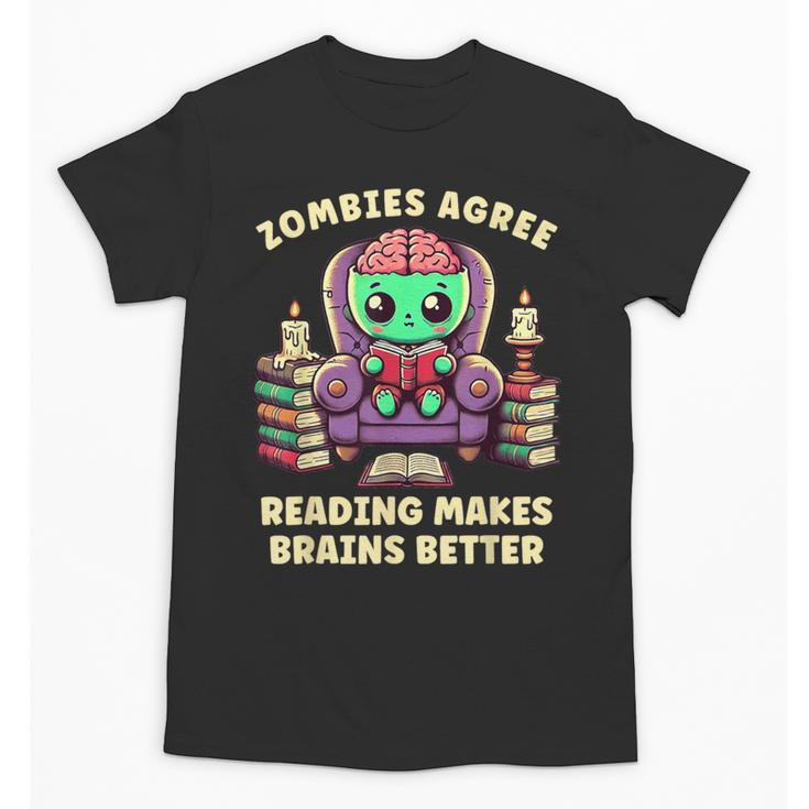 Halloween Teacher Zombie Reading Is Good For Brains Unisex T-Shirt
