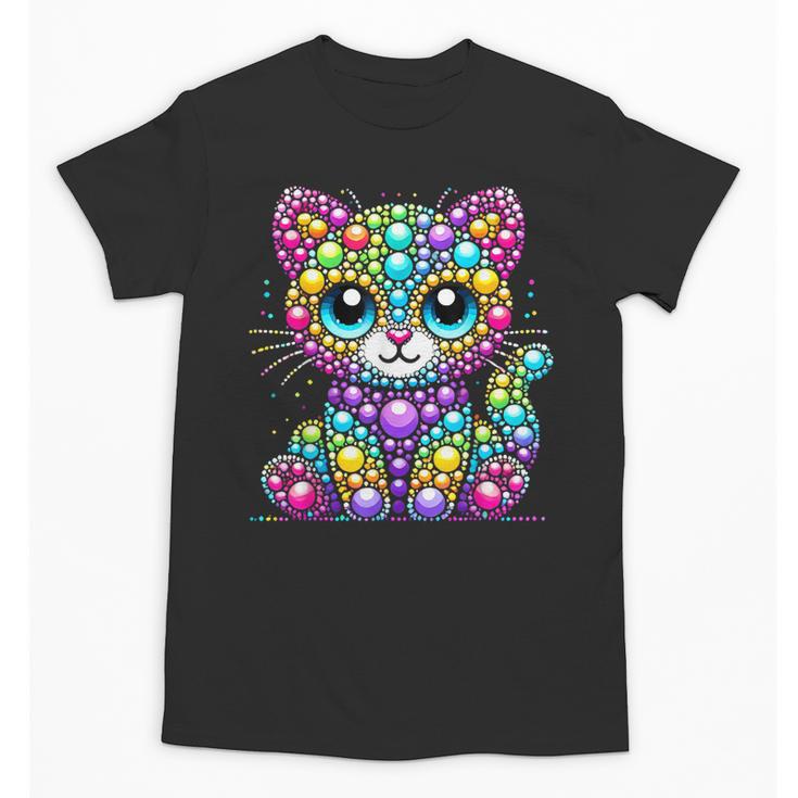 Happy Dot Day Colorful Polka Dot Cat Kitten Teachers Kids Unisex T-Shirt