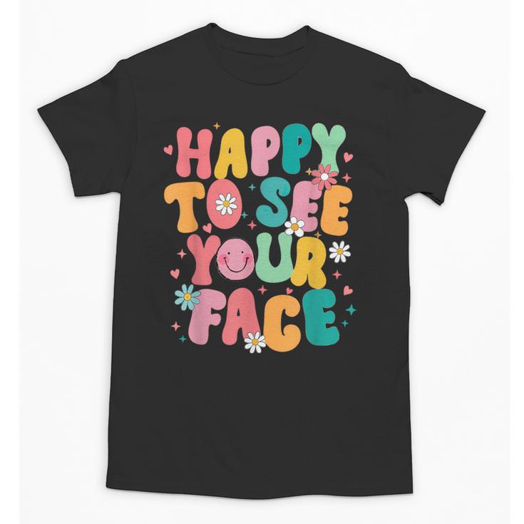 Happy To See Your Face Teacher Disco Ball Back To School Unisex T-Shirt