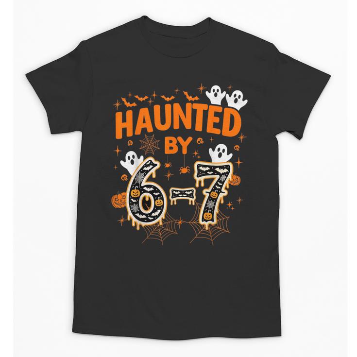 Haunted By 6-7 Halloween Math Teacher Joke Unisex T-Shirt