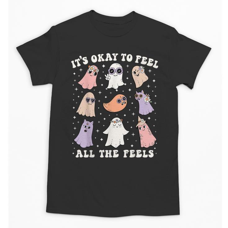 It’s Okay To Feel All The Feels Special Ed Teacher Halloween Unisex T-Shirt