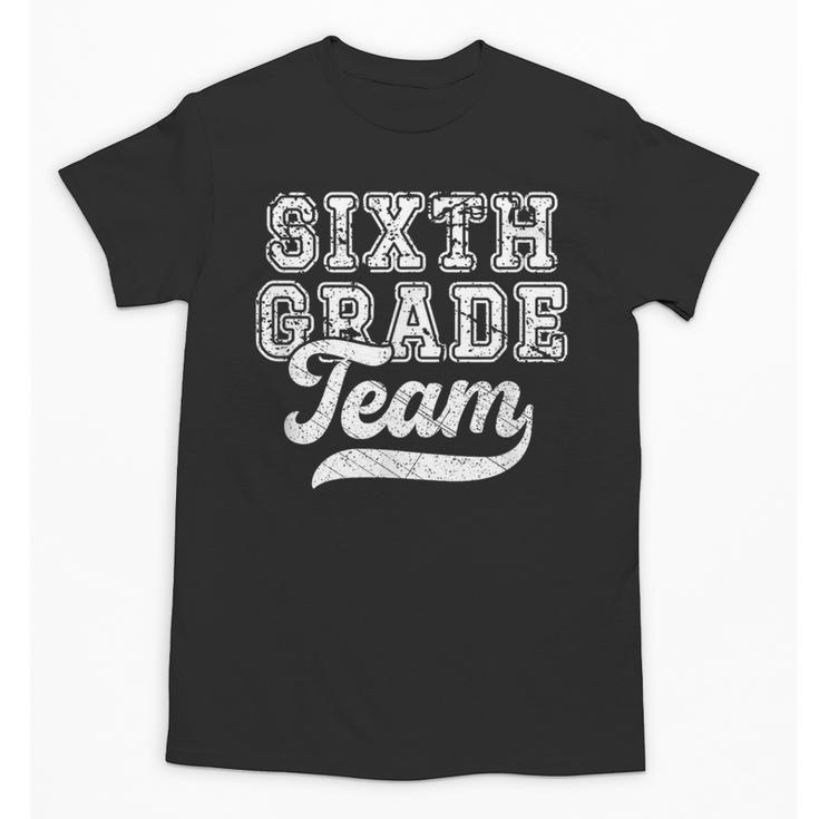 Kids Teacher Sixth Grade Retro Back To School Team 6th Grade Unisex T-Shirt