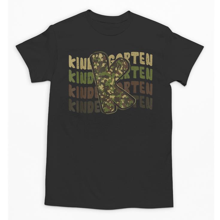 Kindergarten Camo Camouflage Boy Teacher Back To School Unisex T-Shirt