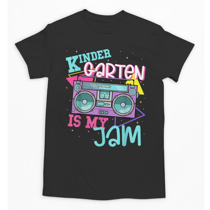 Kindergarten Is My Jam Cute Teacher Shirt 80's 90's Styl Unisex T-Shirt