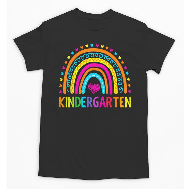 Kindergarten Rainbow Girls Boys Teacher First Day Of School Unisex T-Shirt