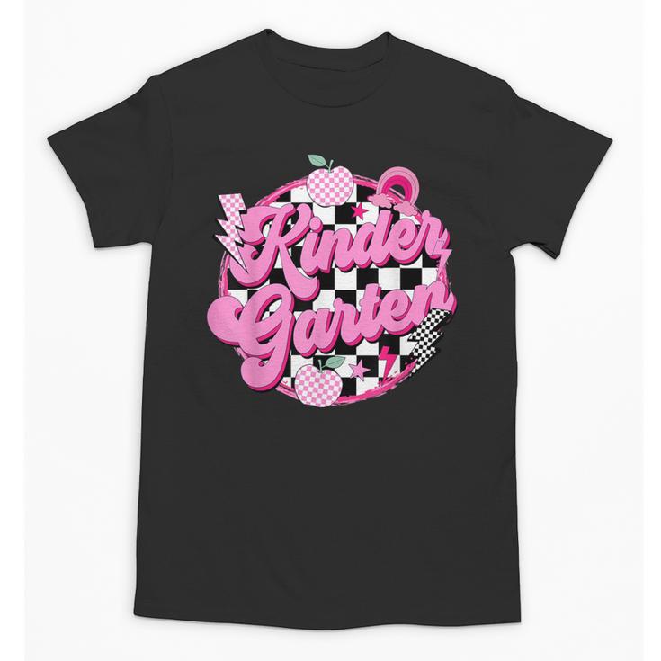 Kindergarten Teacher Women Checkered First Day Of School Unisex T-Shirt