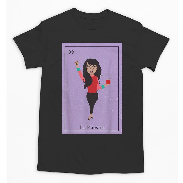 La Maestra Mexican Bingo Card Teacher Lottery Card Unisex T-Shirt