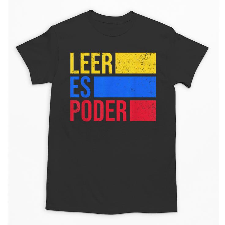Leer Es Poder Colombian Spanish Teacher Maestra Colombia Unisex T-Shirt