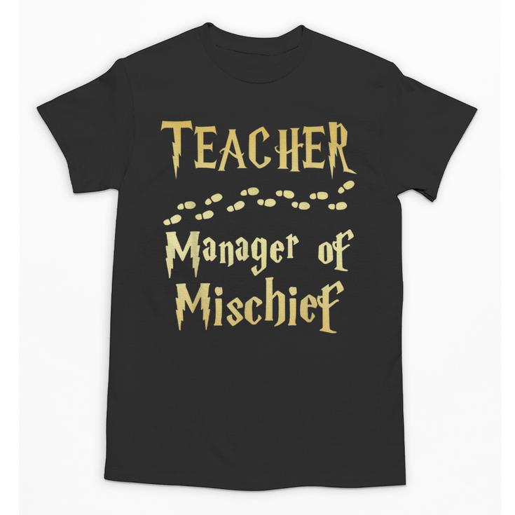 Magical Teacher Manager Of Mischief Birthday Family Party Unisex T-Shirt