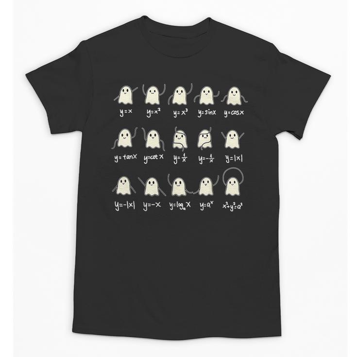Math Dance Ghost Halloween Spooky Cute Ghost Math Teacher Unisex T-Shirt