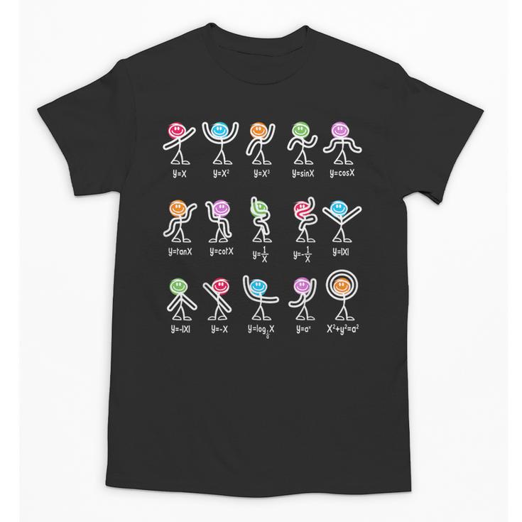 Math Equation Figures Algebra Dance Nerdy Teacher Joke For Men Women Girls Kids Unisex T-Shirt
