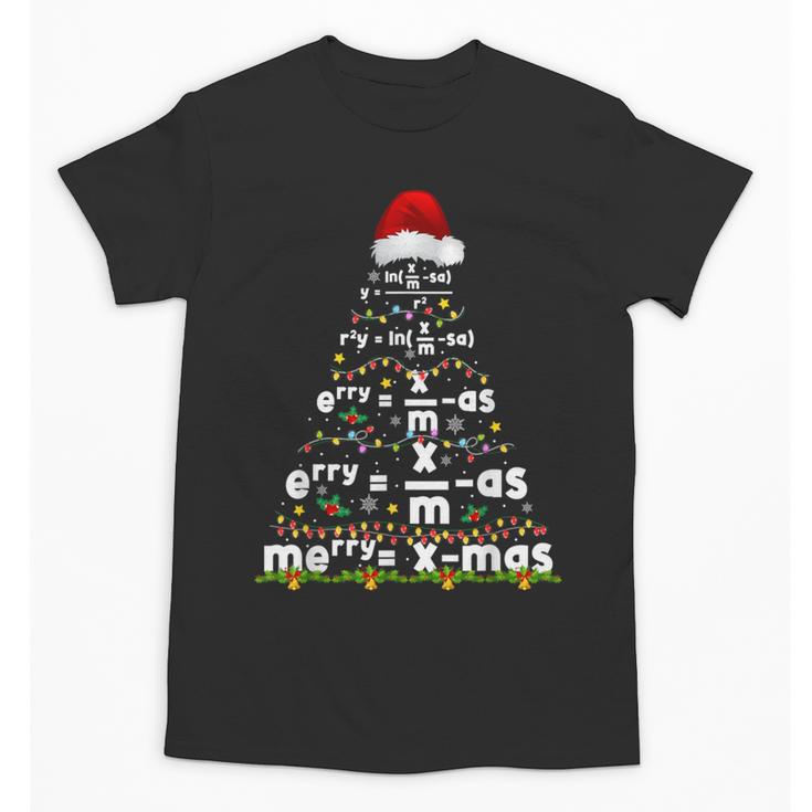 Math Equation Merry Xmas Season Teacher Christmas Tree Unisex T-Shirt
